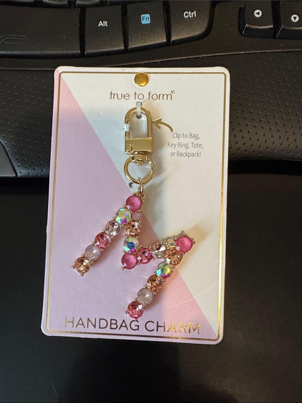 Pink Crystal Handbag Charm